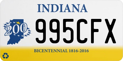 IN license plate 995CFX