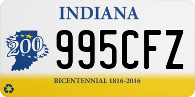 IN license plate 995CFZ