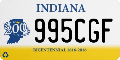 IN license plate 995CGF