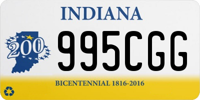 IN license plate 995CGG