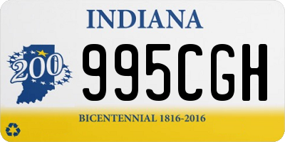 IN license plate 995CGH