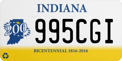 IN license plate 995CGI