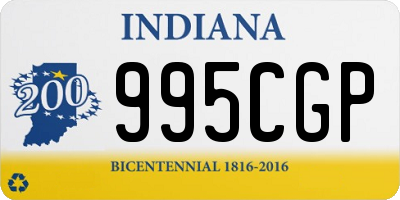 IN license plate 995CGP