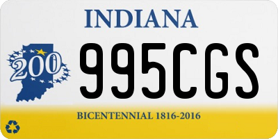 IN license plate 995CGS