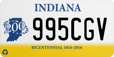 IN license plate 995CGV