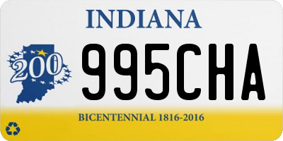 IN license plate 995CHA