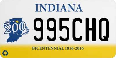 IN license plate 995CHQ