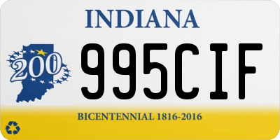 IN license plate 995CIF