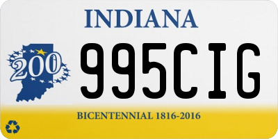 IN license plate 995CIG