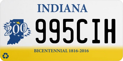 IN license plate 995CIH