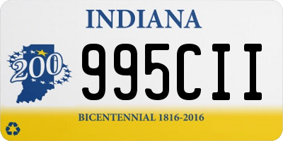 IN license plate 995CII