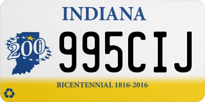 IN license plate 995CIJ