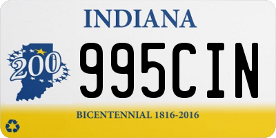 IN license plate 995CIN