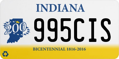 IN license plate 995CIS