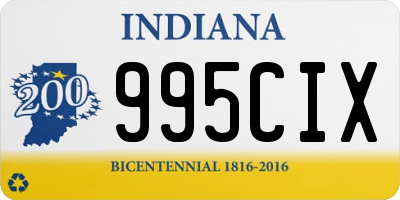 IN license plate 995CIX