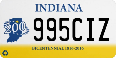 IN license plate 995CIZ