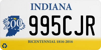 IN license plate 995CJR