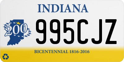 IN license plate 995CJZ