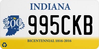 IN license plate 995CKB