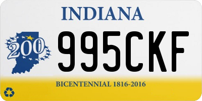 IN license plate 995CKF