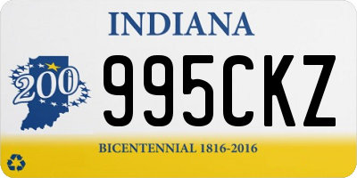 IN license plate 995CKZ