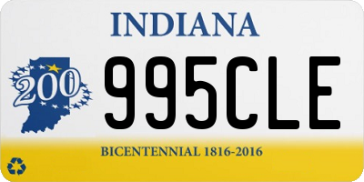 IN license plate 995CLE