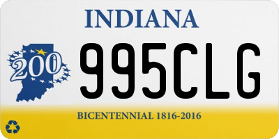 IN license plate 995CLG