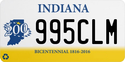 IN license plate 995CLM