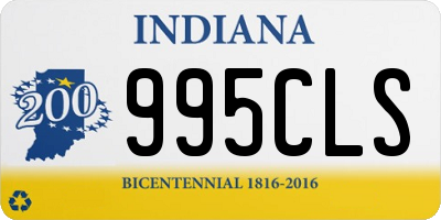 IN license plate 995CLS