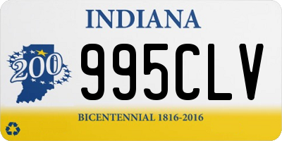 IN license plate 995CLV