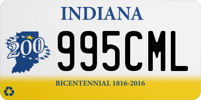 IN license plate 995CML