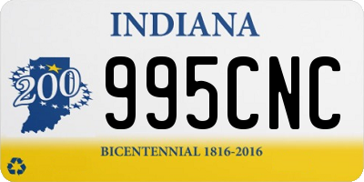 IN license plate 995CNC