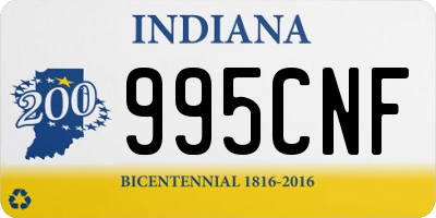 IN license plate 995CNF