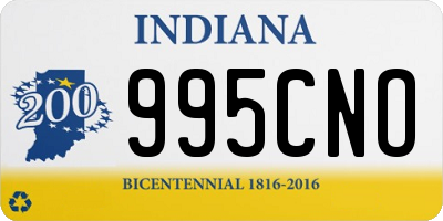 IN license plate 995CNO