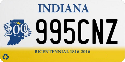 IN license plate 995CNZ