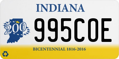 IN license plate 995COE