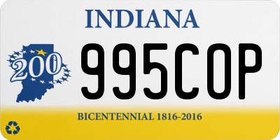 IN license plate 995COP