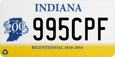 IN license plate 995CPF