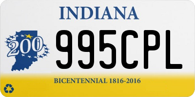 IN license plate 995CPL