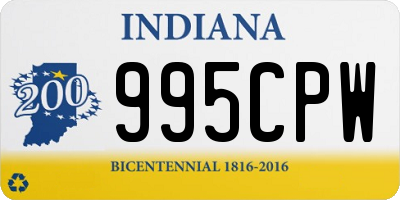 IN license plate 995CPW