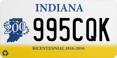 IN license plate 995CQK