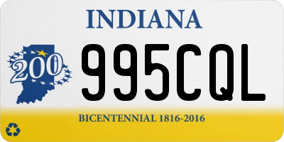 IN license plate 995CQL