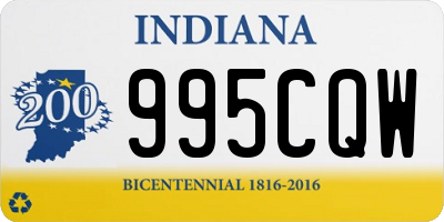 IN license plate 995CQW