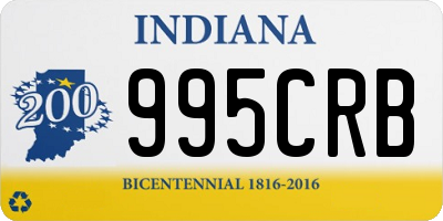 IN license plate 995CRB