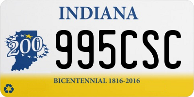 IN license plate 995CSC