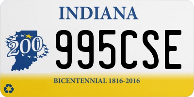 IN license plate 995CSE