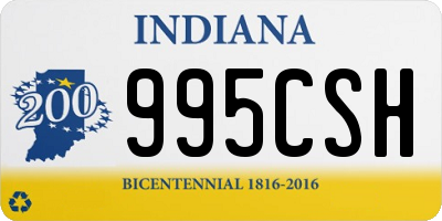 IN license plate 995CSH