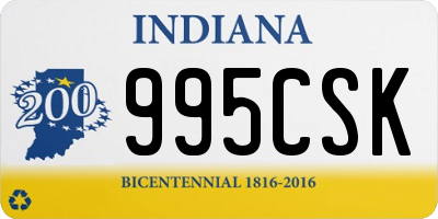 IN license plate 995CSK