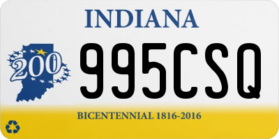 IN license plate 995CSQ