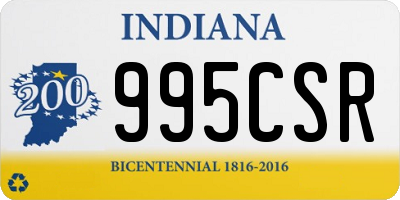 IN license plate 995CSR